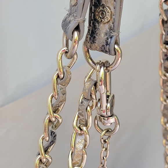 DKNY Stunning Python Shoulder Crossbody Python Print Gunuine Leather Handbag - Picture 6 of 16